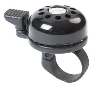 Glocke Charly OS, Aluminium,für OS Lenker Ø 25,4 mm, schwarz, AS auf Headerkarte - 1
